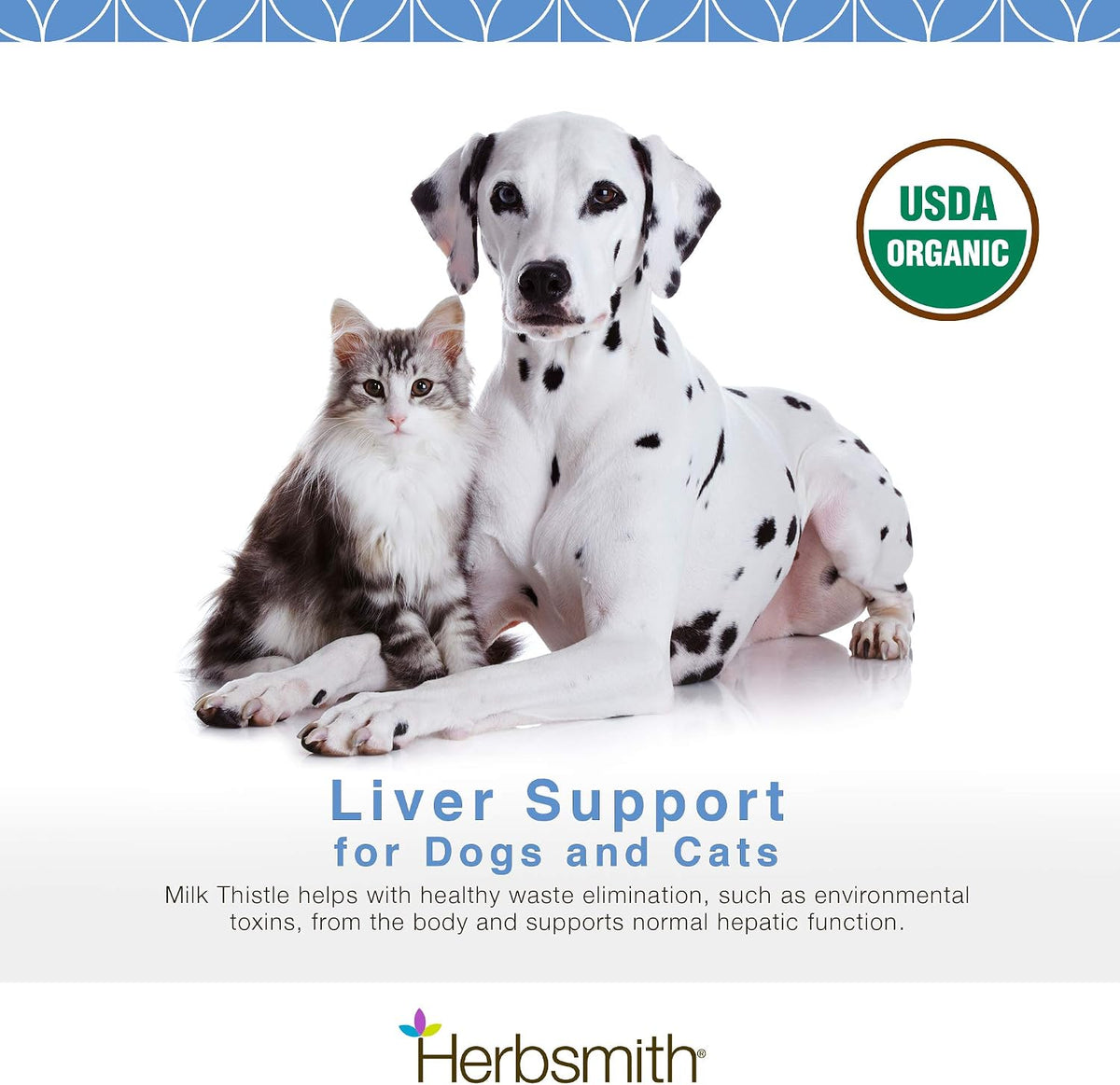 herbsmith organic milk thistle for dogs and cats shown in use