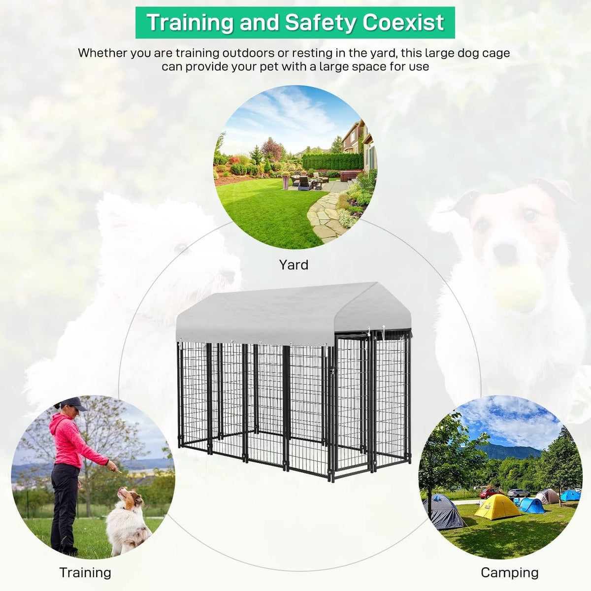 paylesshere welded wire dog kennel heavy duty playpen, package contents