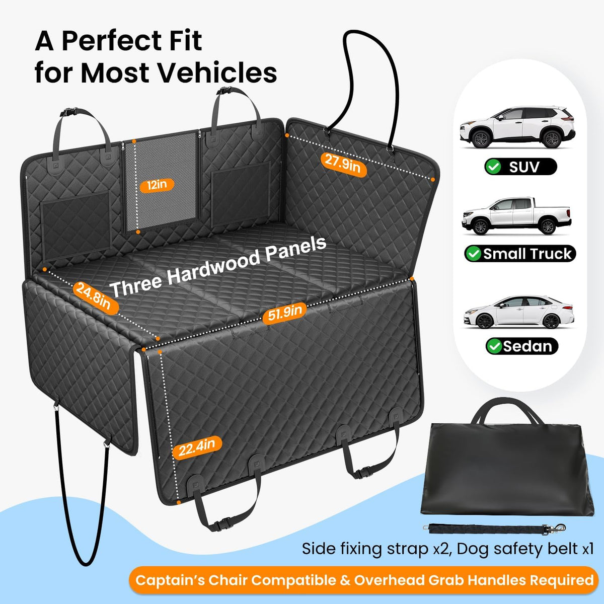 reevaa 2.0 hard bottom back seat cover for, package contents