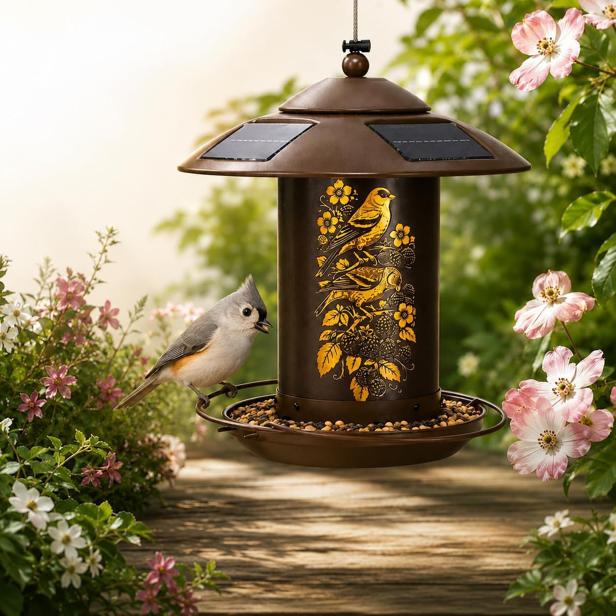 avinel solar lantern bird feeder – solar-powered outdoor, main product view