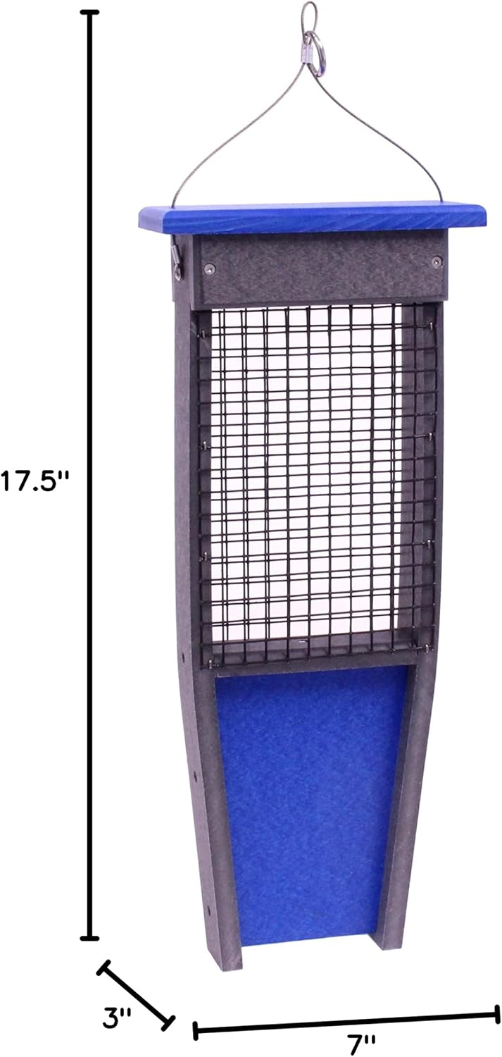 suet-cake bird feeder - designed for pileated woodpeckers, side view