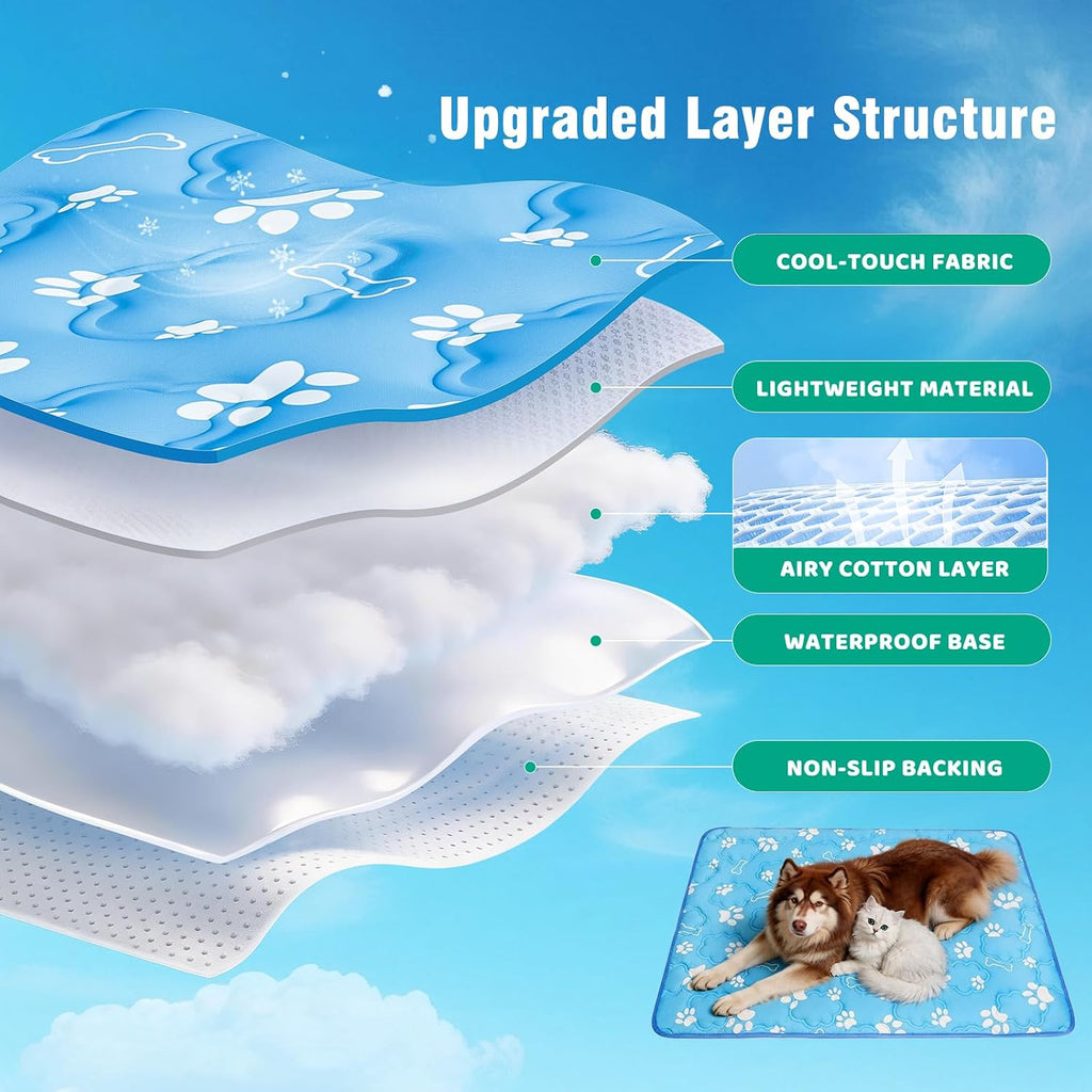 dog cooling mat, extra large cooling dog bed, close-up detail