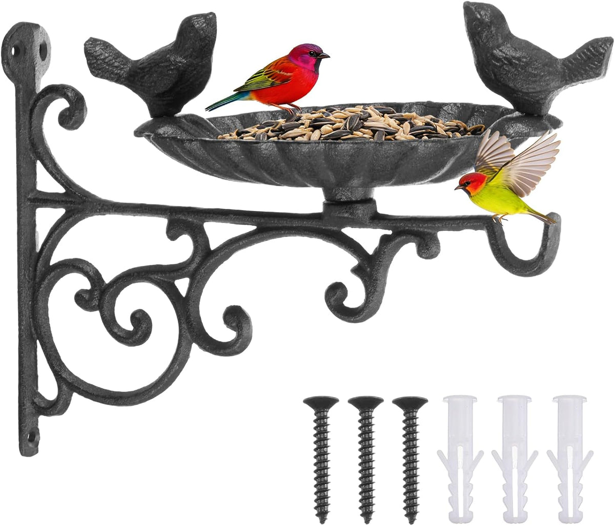 therwen wall mount heavy duty cast iron bird, main product view