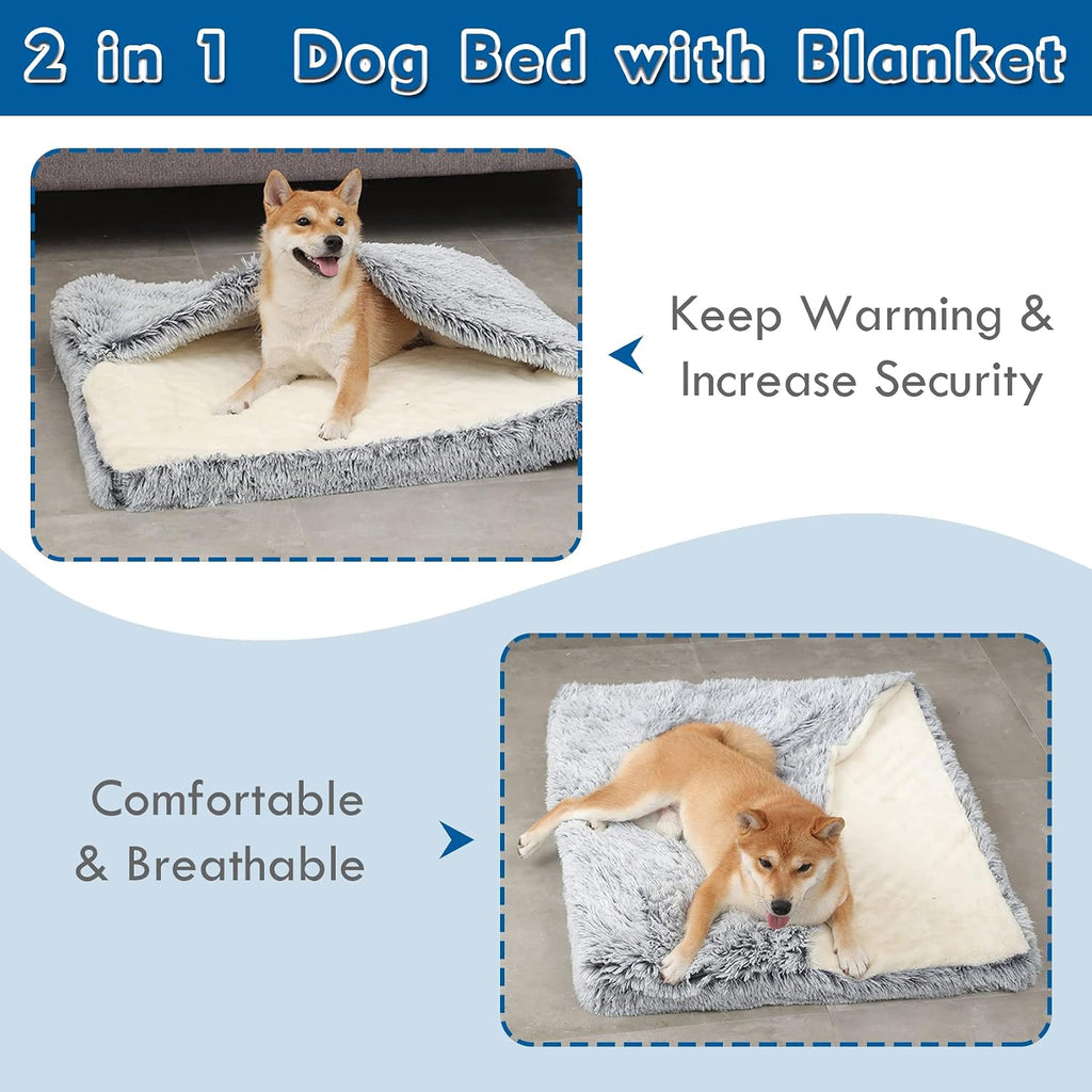dog bed with cover cave, orthopedic dog bed shown in use