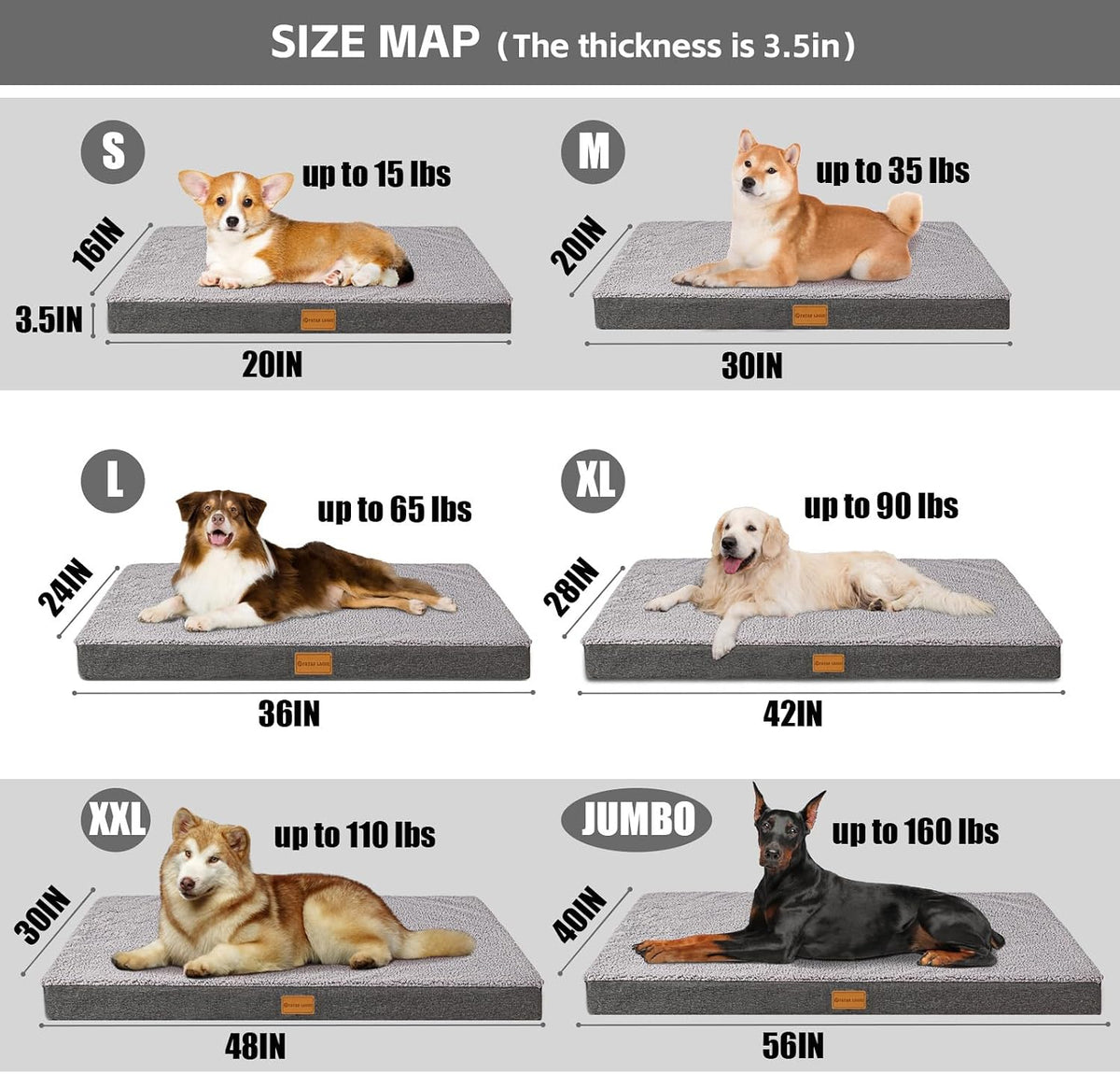 patas lague orthopedic large dog bed washable pet, package contents
