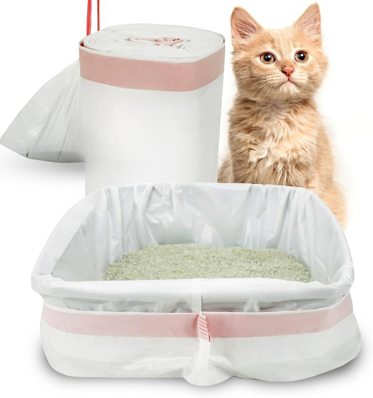 petsworld cat litter box liners, heavy duty litter, main product view