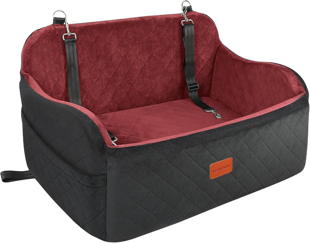 lealchum dog car seat for medium/large dogs,2 clip-on, main product view