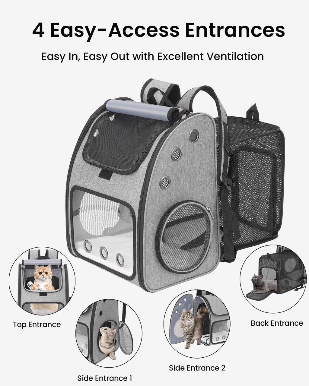 expandable cat backpack carrier for small cats/dogs airline, package contents