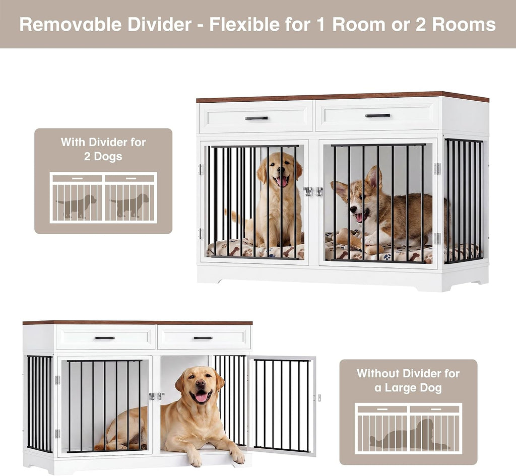 dog crate furniture 47" wooden dog kennels for shown in use
