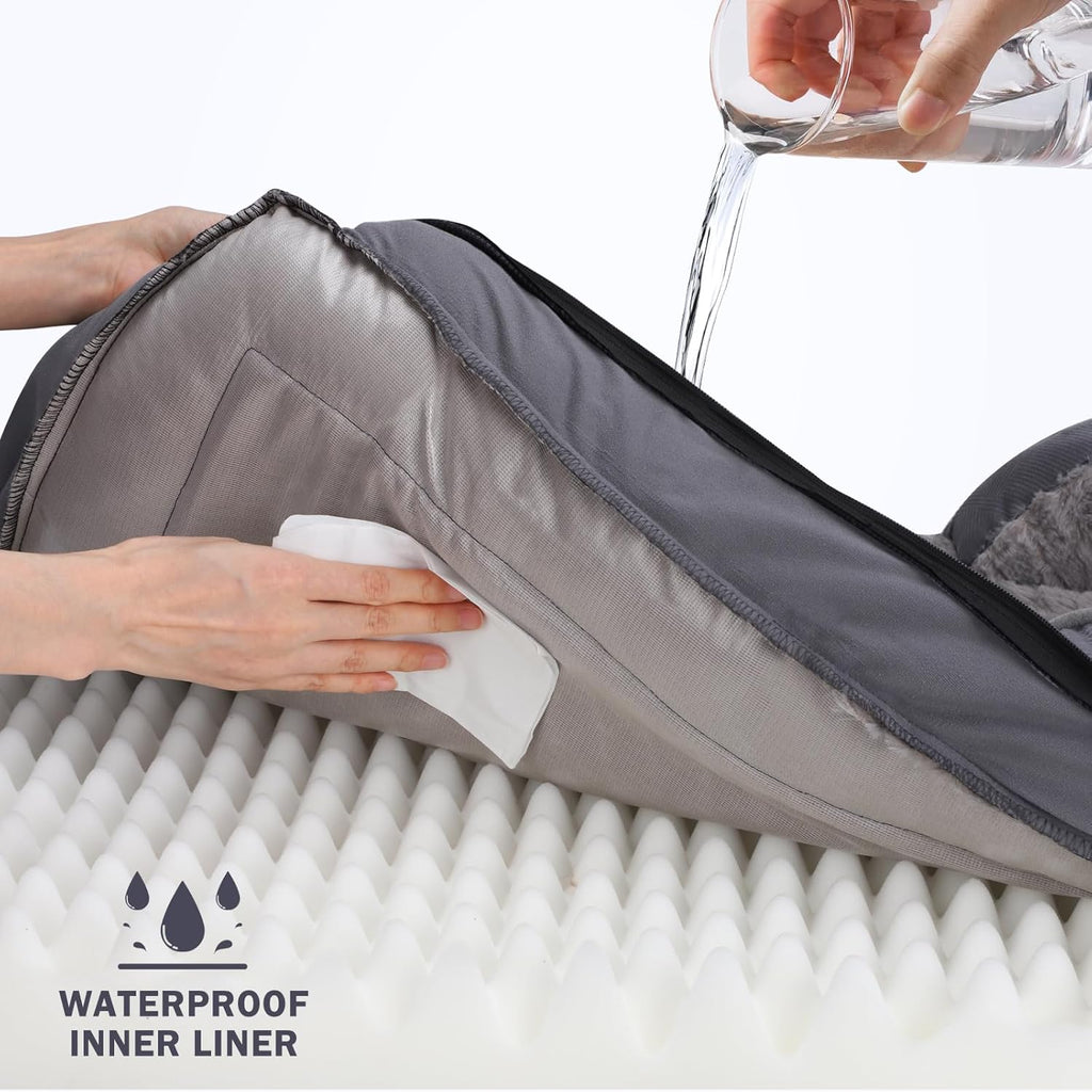 invenho orthopedic dog beds large sized, xl washable, close-up detail