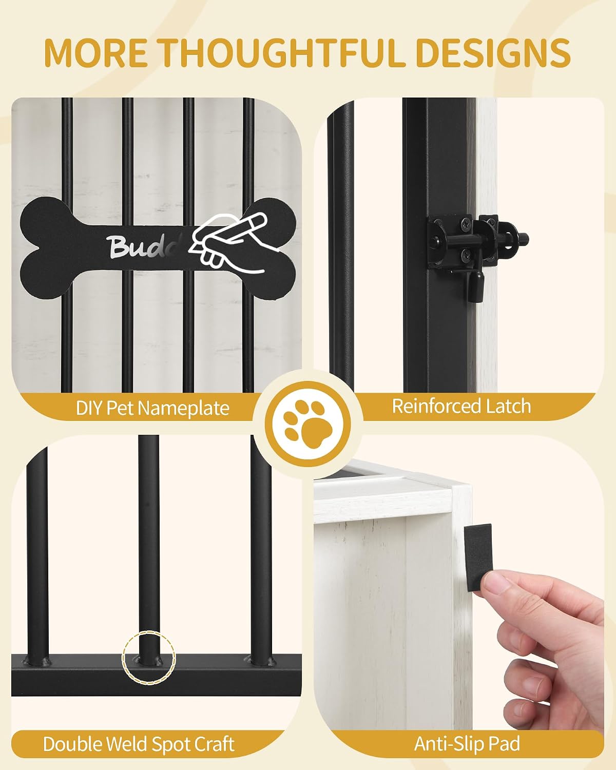 hzuaneri 24.6 in dog crate furniture with storage, package contents
