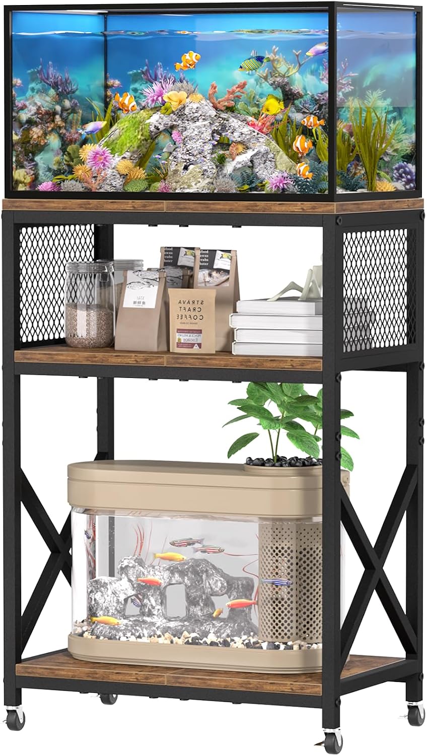 10 gallon aquarium stand, 3-tier fish tank stand, main product view