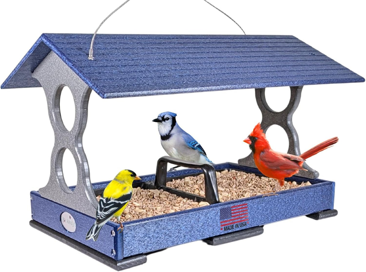jcs wildlife large fly thru platform bird feeder, main product view