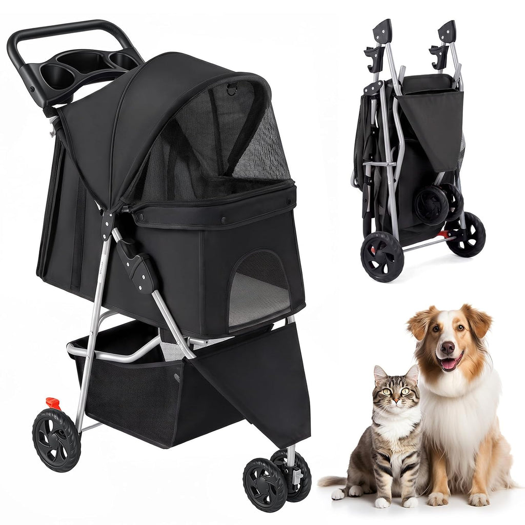 3 wheel dogs stroller for small to medium, main product view