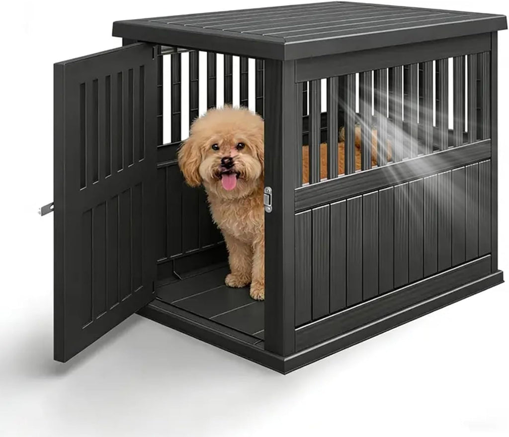 bifanuo dog house 30-inch dog crate furniture, heavy shown in use