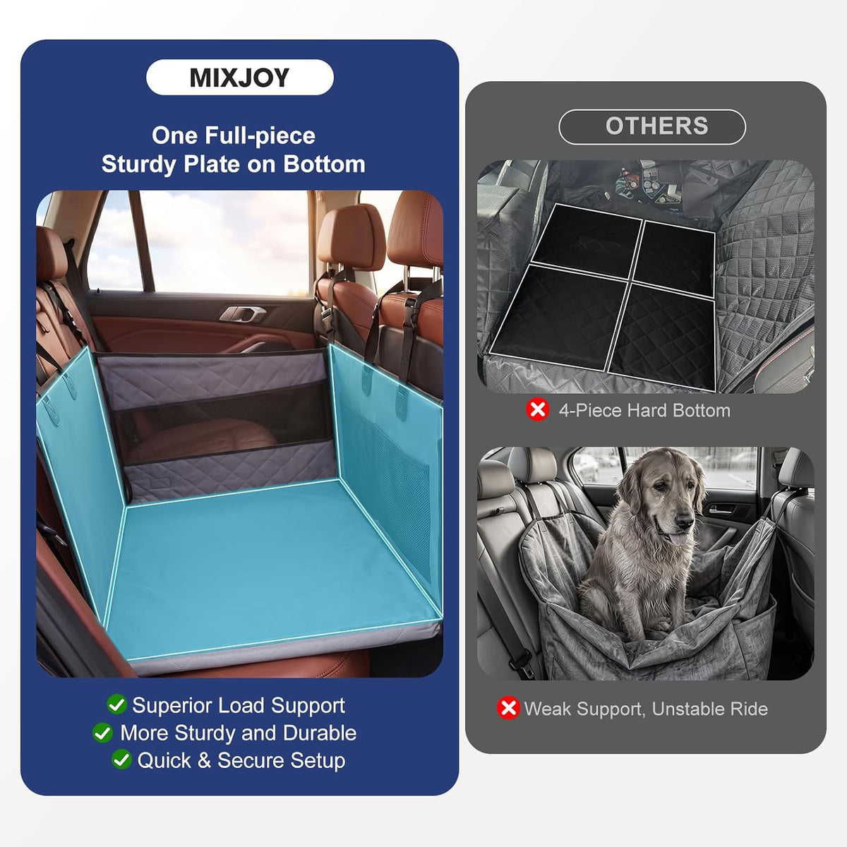 mixjoy dog car seat for large medium dogs showing dimensions