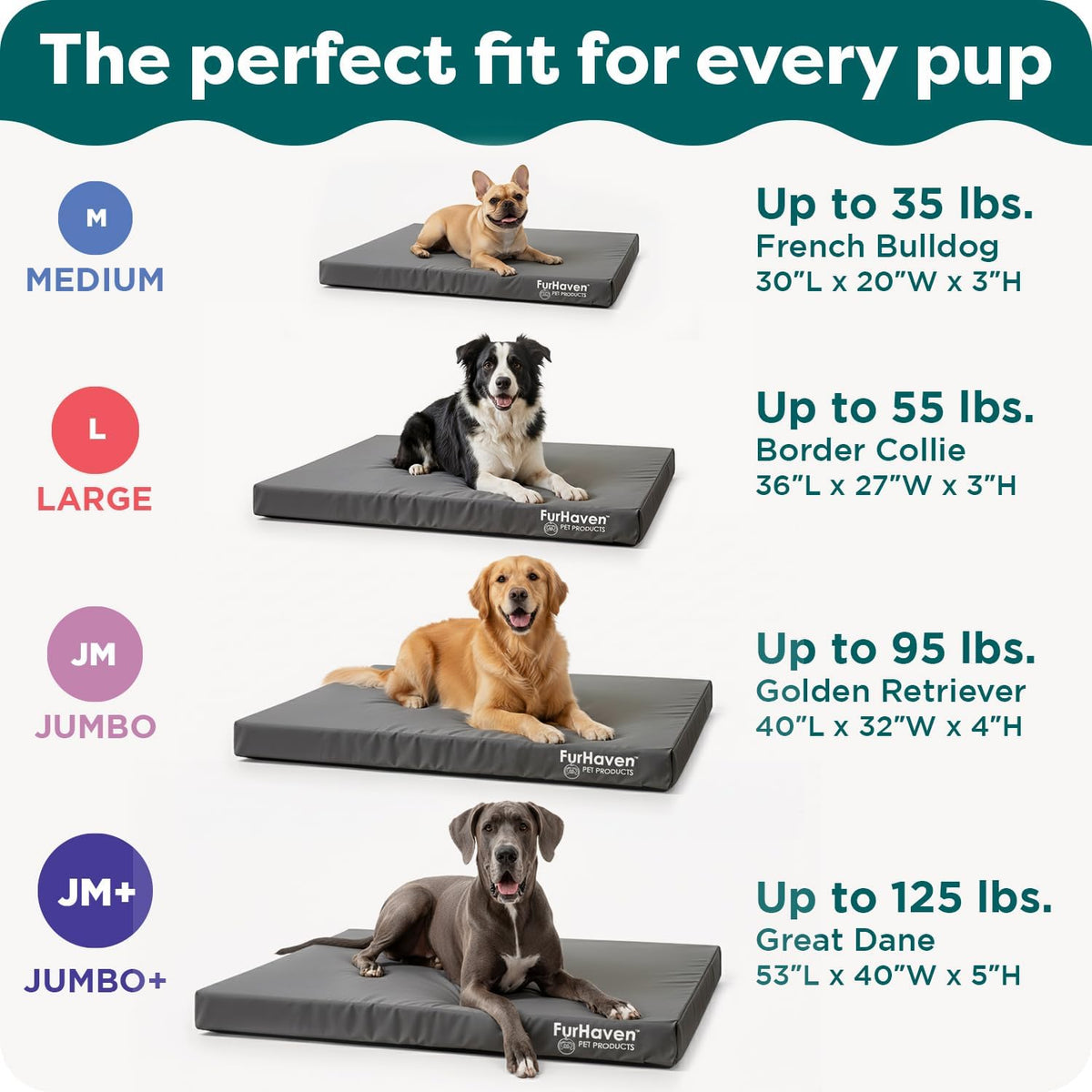 furhaven water-resistant orthopedic dog bed for large dogs, package contents