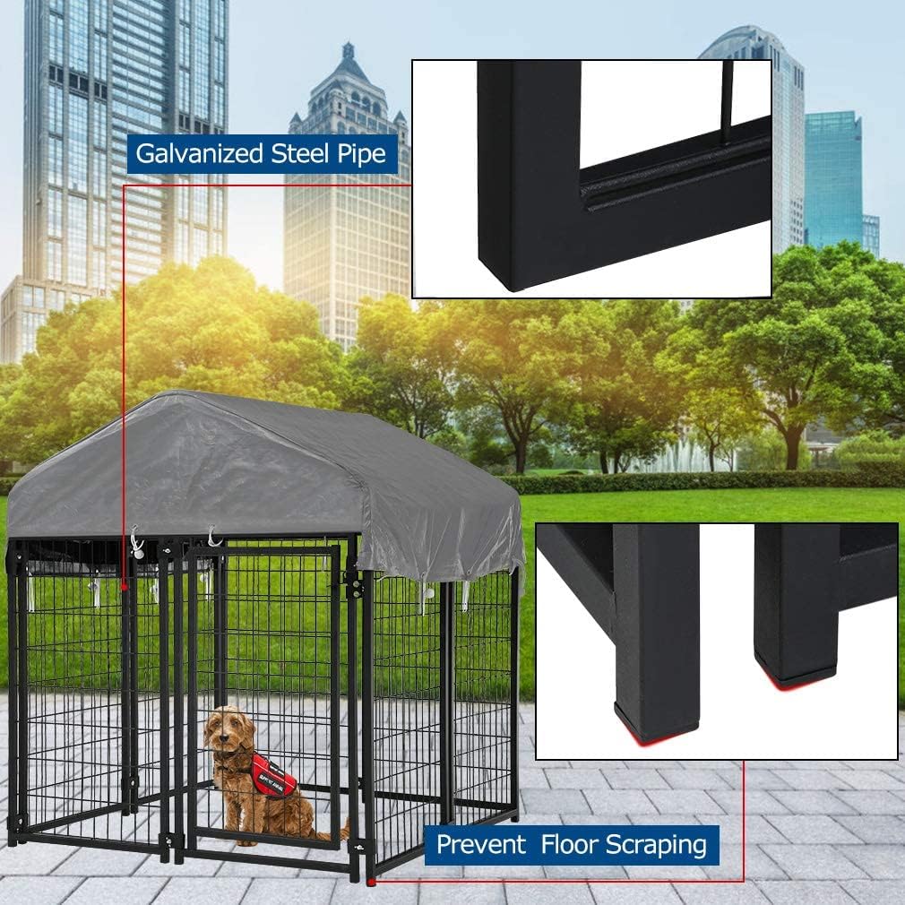 paylesshere welded wire dog kennel heavy duty playpen, close-up detail