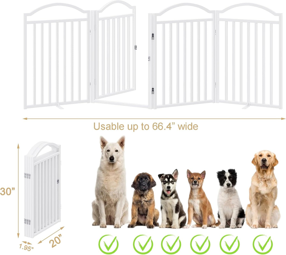 bhg metal no-assembly freestanding dog gate with door, close-up detail
