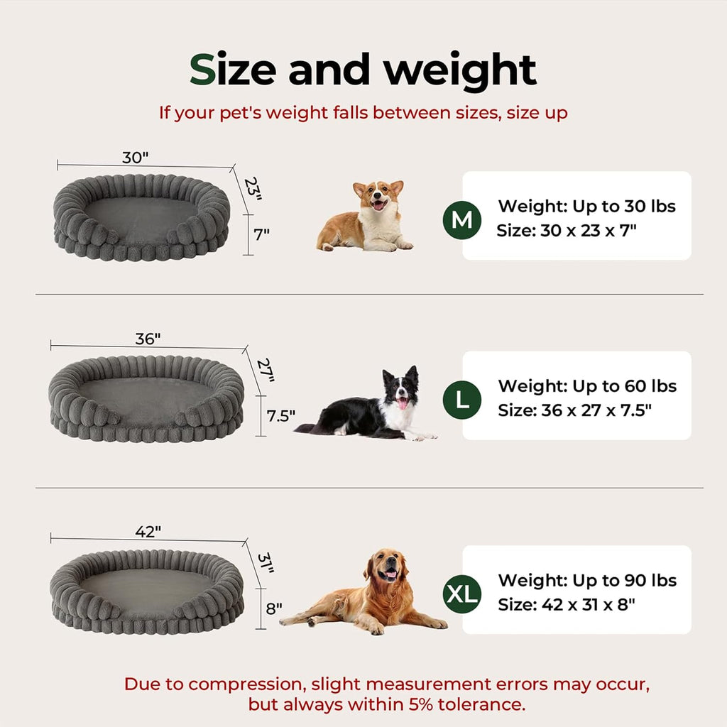 balance calming dog bed for medium sized dogs on a desk or shelf