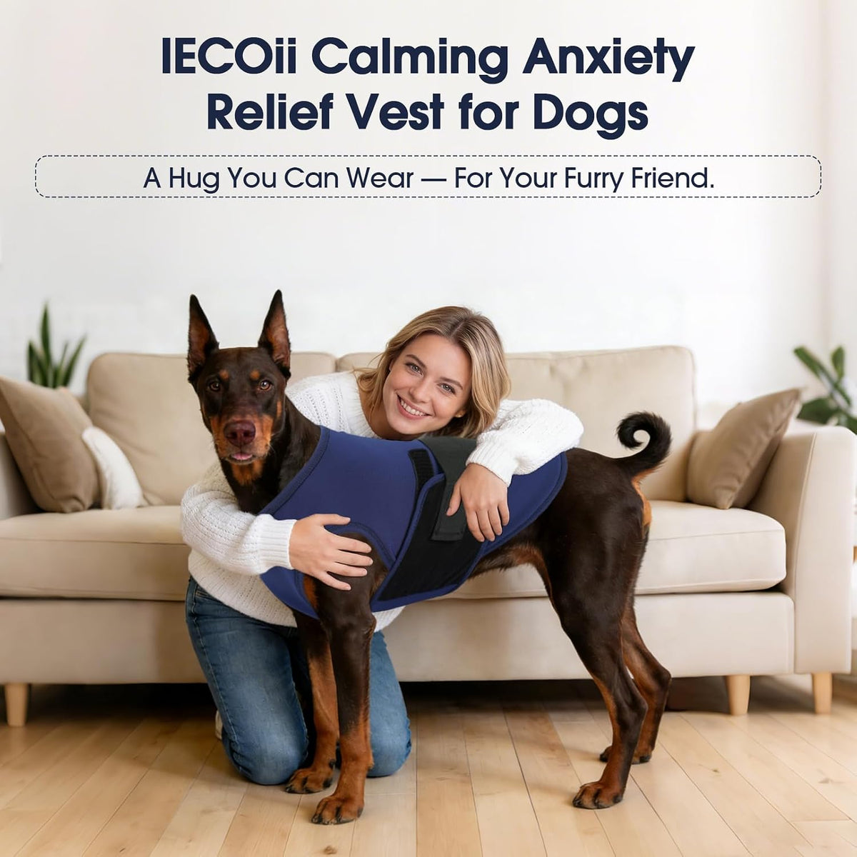 iecoii dog anxiety vest stretch gentle pressure calming, package contents