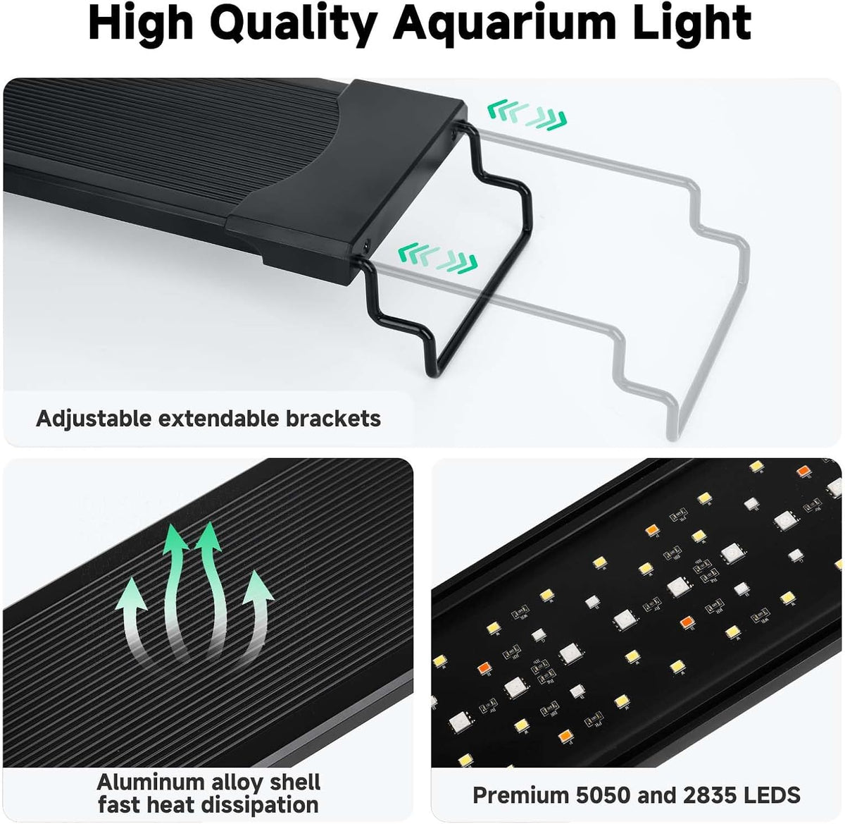 aqqa led aquarium light, 24/7 & diy mode, package contents