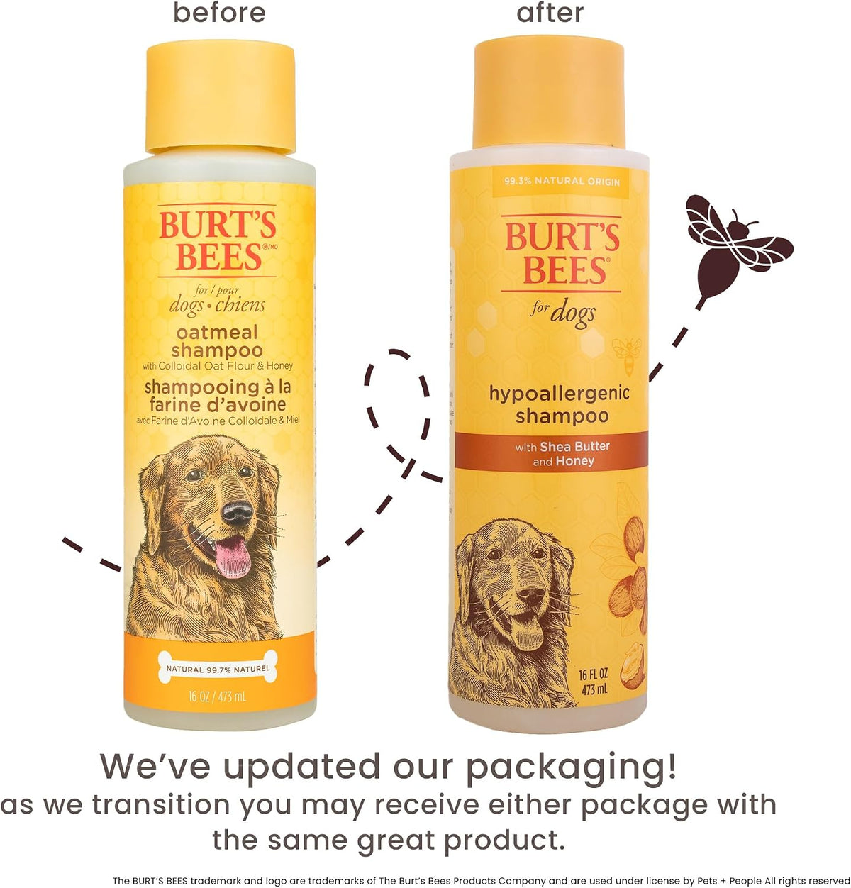 burts bees for pets hypoallergenic dog shampoo, 16 shown in use