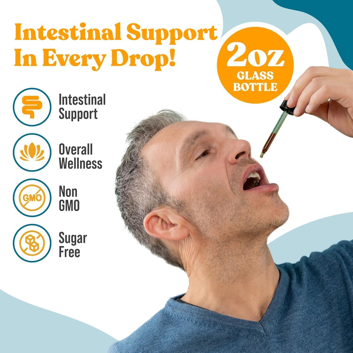 intesticlear - advanced intestinal cleanse support for humans showing dimensions
