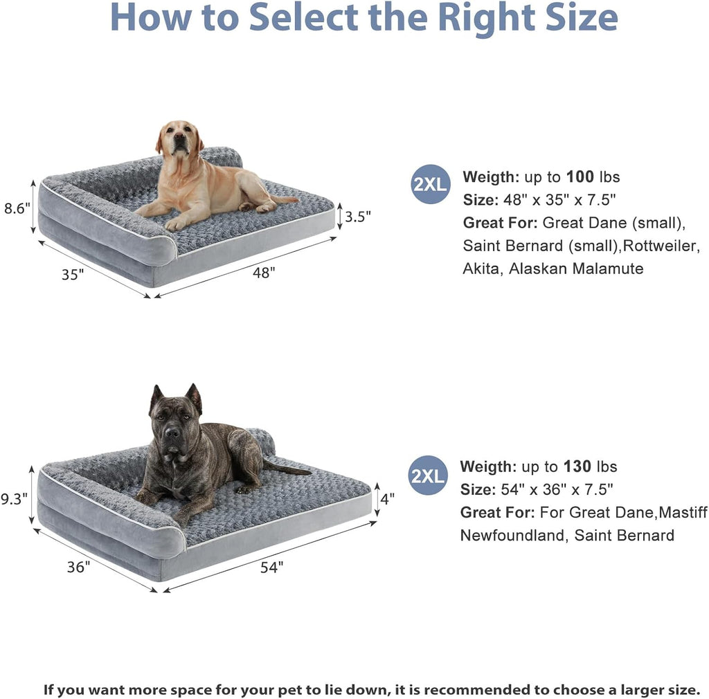 bfpethome orthopedic washable dog bed, sleeping couch for, view 9