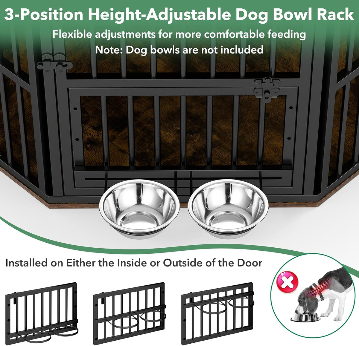 giantex corner dog crate furniture with adjustable & showing dimensions