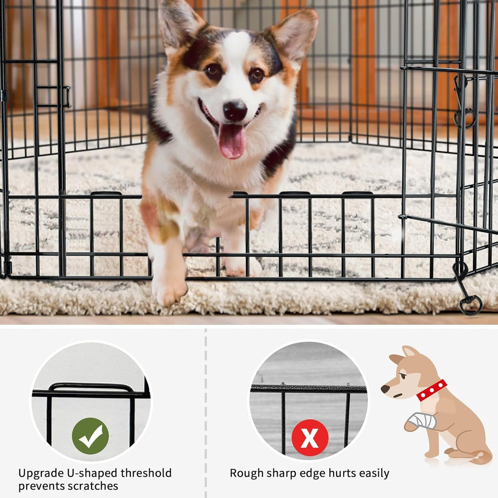 petime foldable metal dog exercise pen/pet puppy playpen showing dimensions