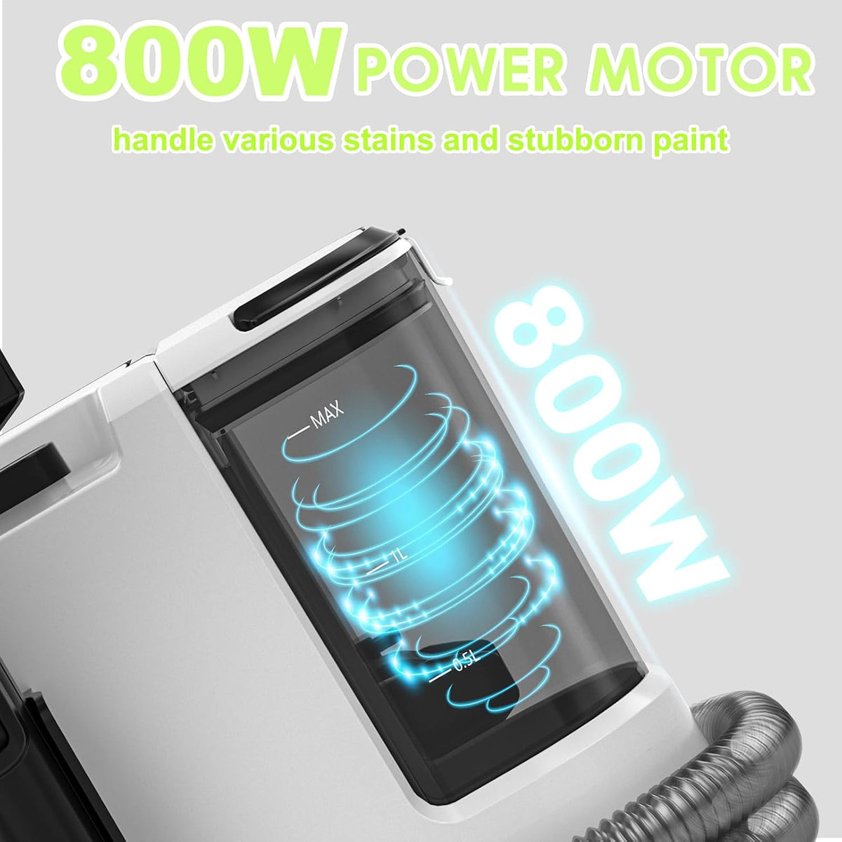 portable carpet & upholstery cleaner, deep cleaning for, close-up detail