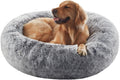 36 inches faux fur fluffy donut dog bed, main product view