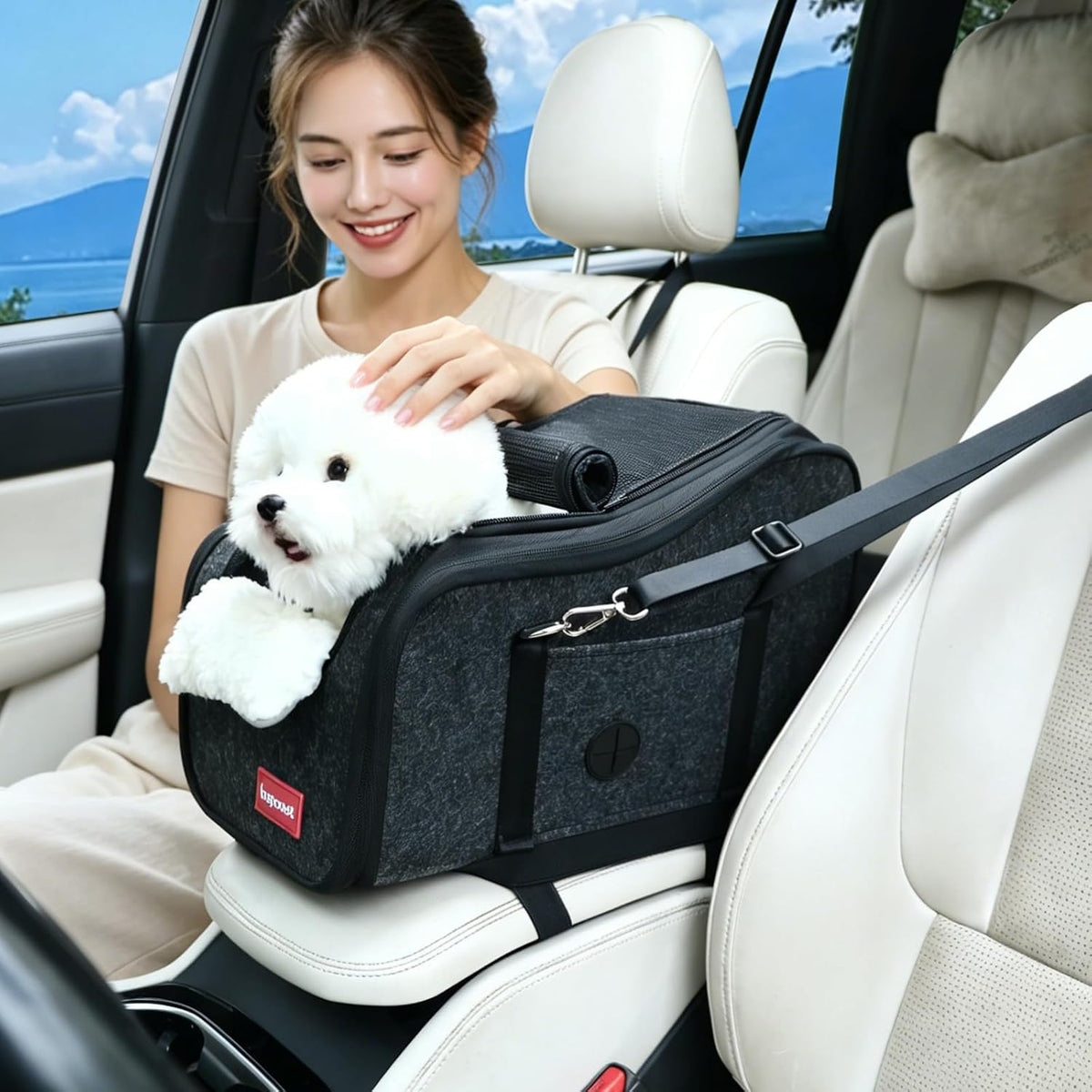 center console small dog car seat,portable pet cat, main product view