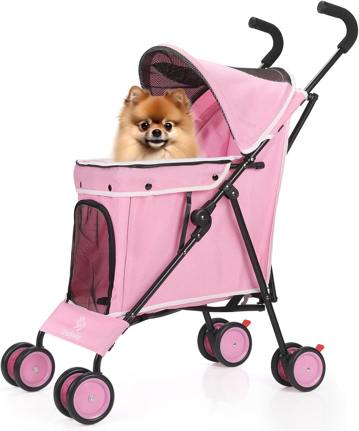 umbrella dog stroller, 4 wheels pet strolling, foldable, main product view