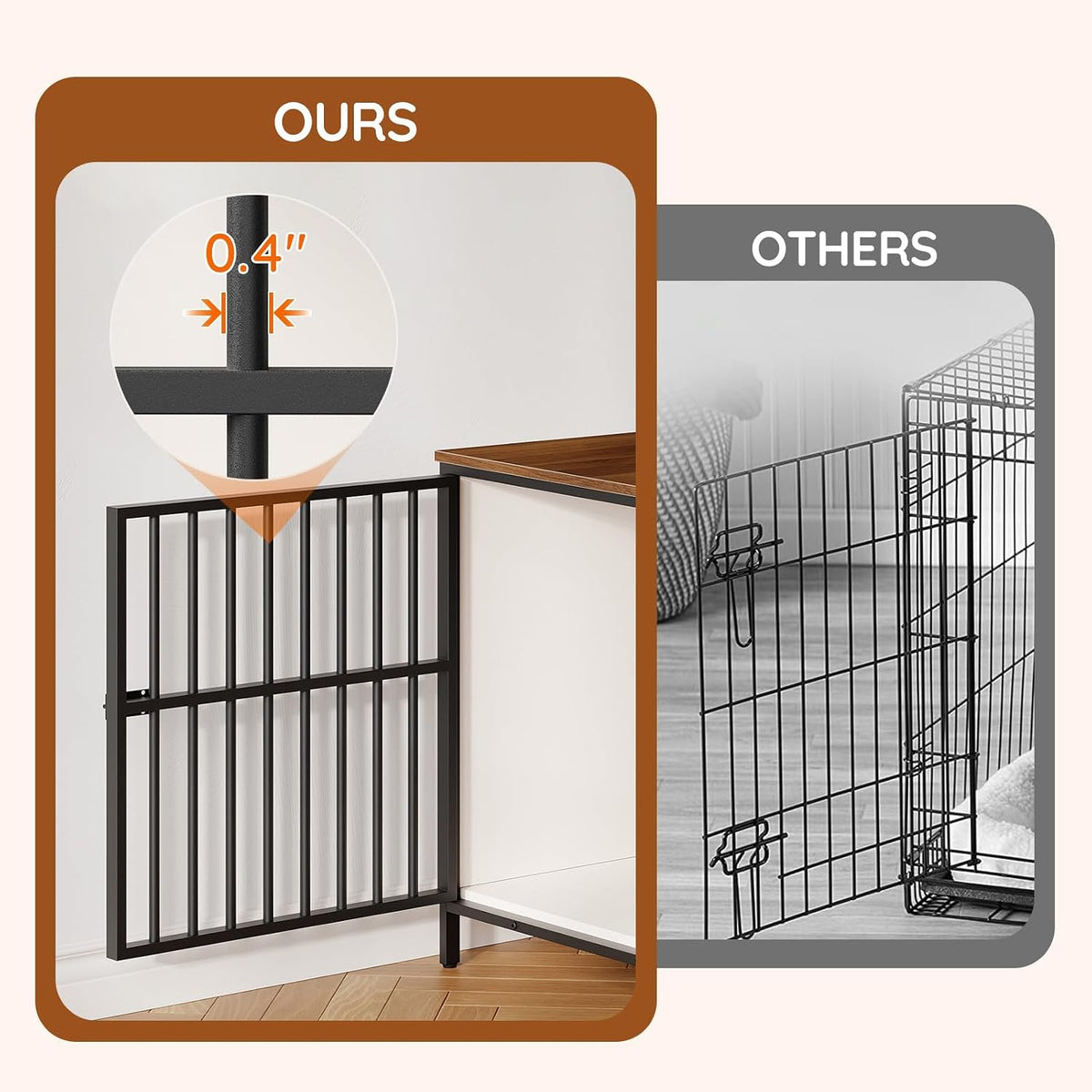hoobro dog crate furniture with sliding barn door, package contents