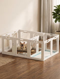 rossny puppy playpen for indoor, 12-panel acrylic pet, main product view
