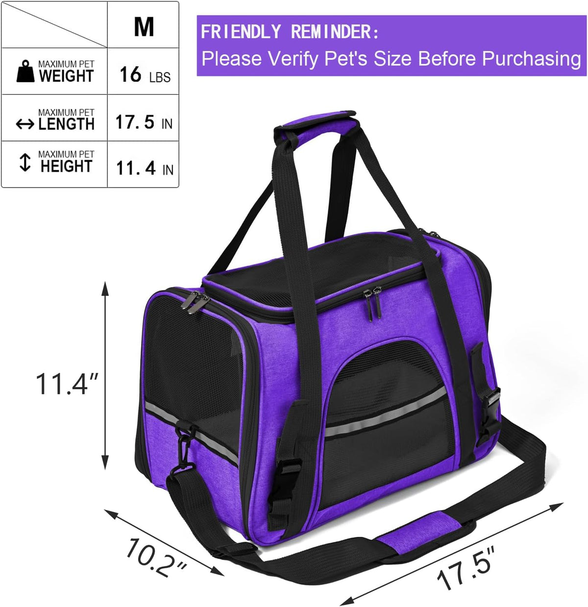 dog cat carrier soft for small pet up shown in use