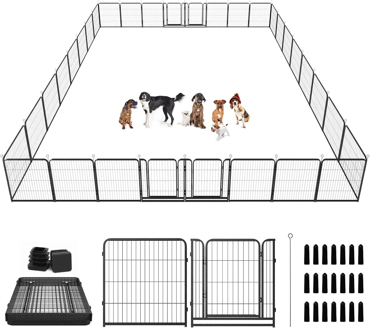 kfvigoho dog playpen outdoor extra wide 32 panels, main product view