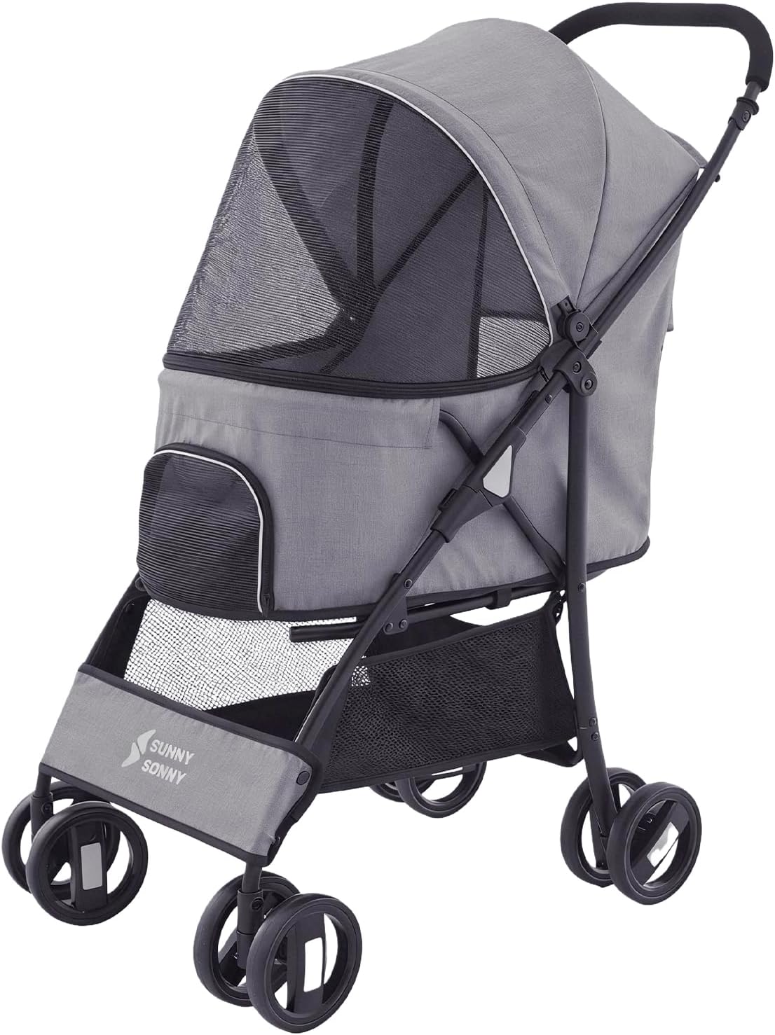 sunny sonny foldable jogger pet stroller with weather, main product view