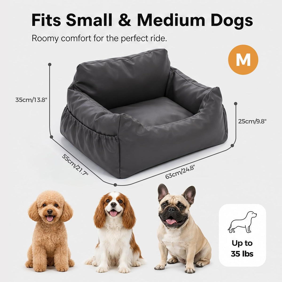pawz road dog car seat for small medium shown in use