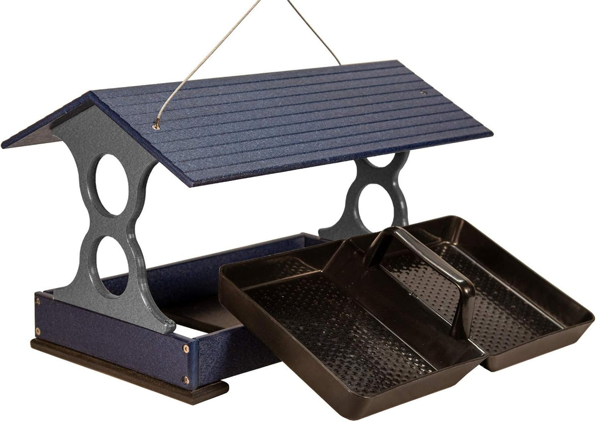 jcs wildlife large fly thru bird feeder and, side view