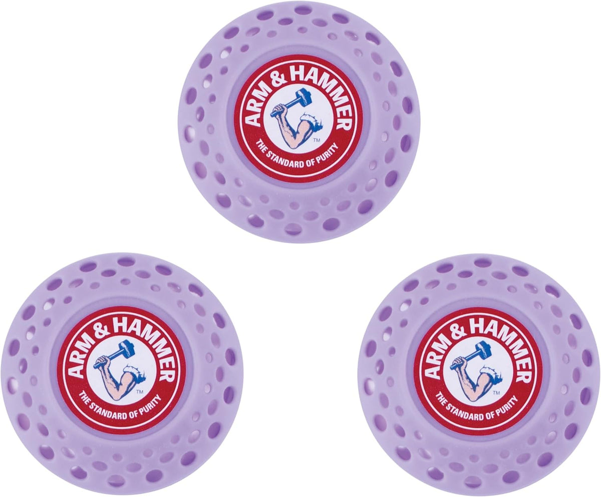 arm & hammer odorbusterz® odor eliminator balls, lavender shown in use
