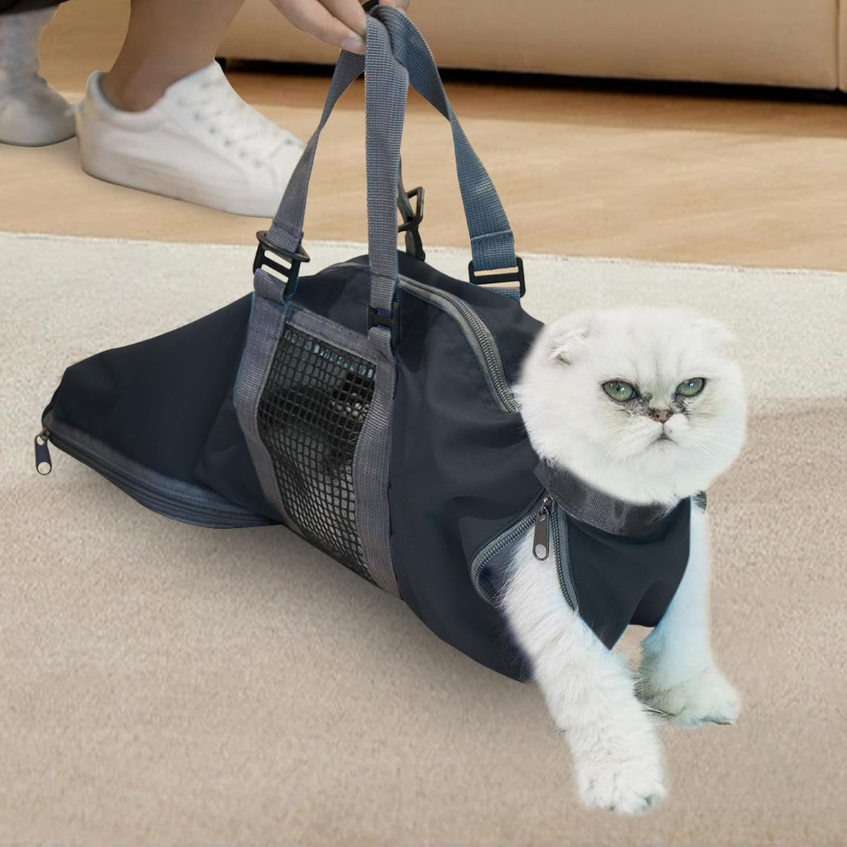 cinf cat nail clipping cleaning grooming restraint bag, main product view