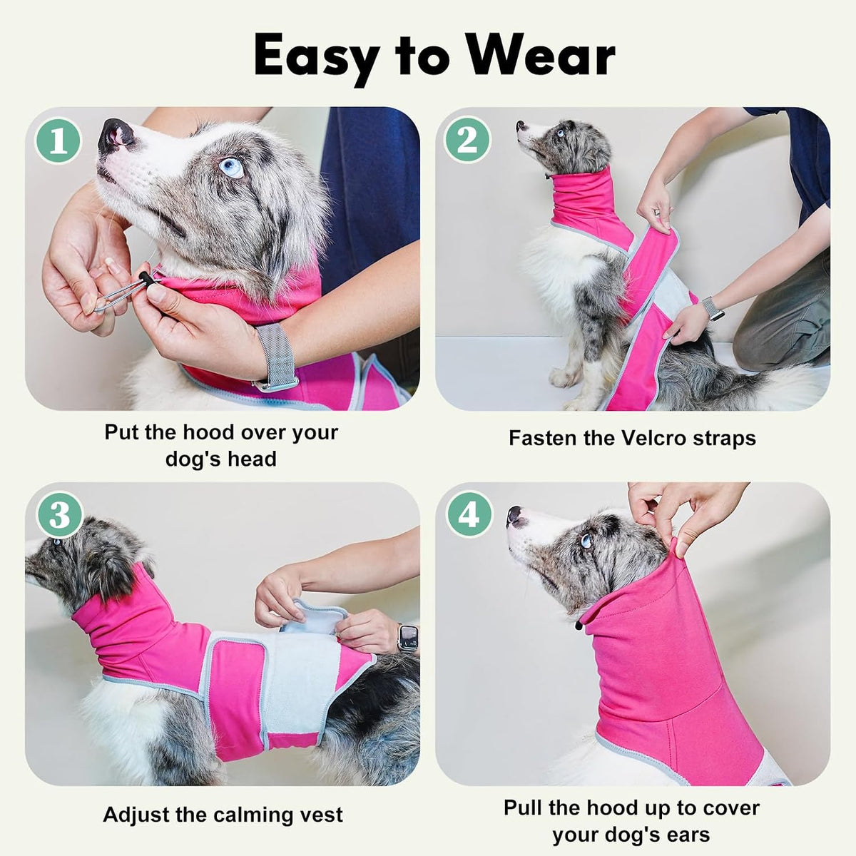 dog thunder vest anxiety relief shirt with noise, package contents