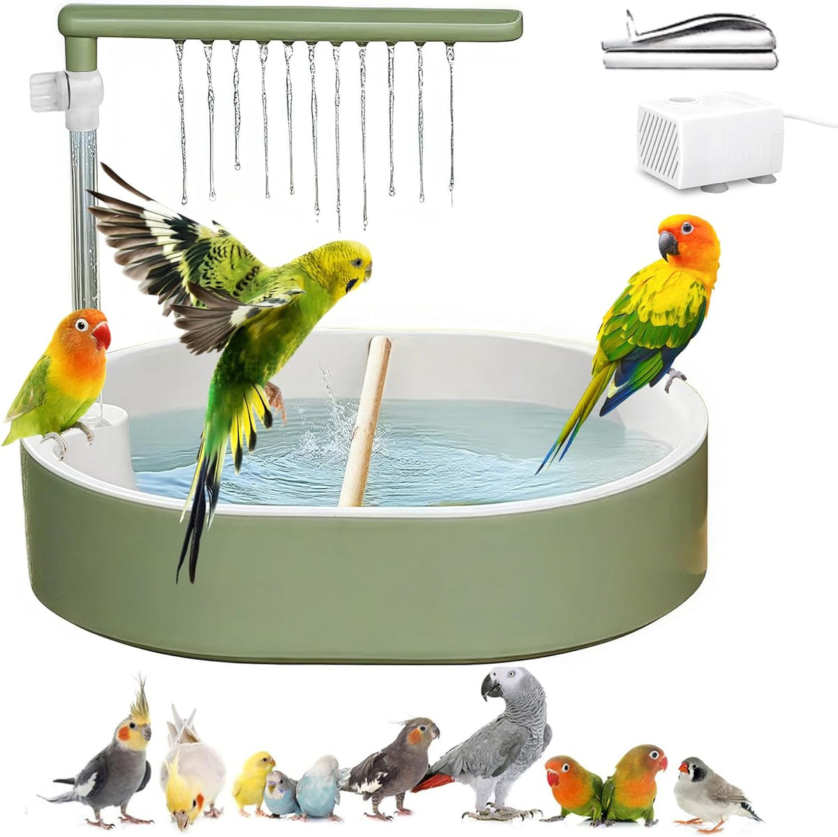 parrot bathtub bird automatic bath shower,large bird shower, main product view