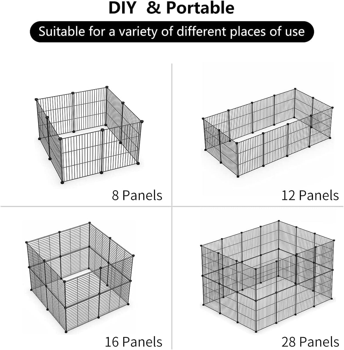 luriva small animal playpen, guinea pig cages, pet showing dimensions