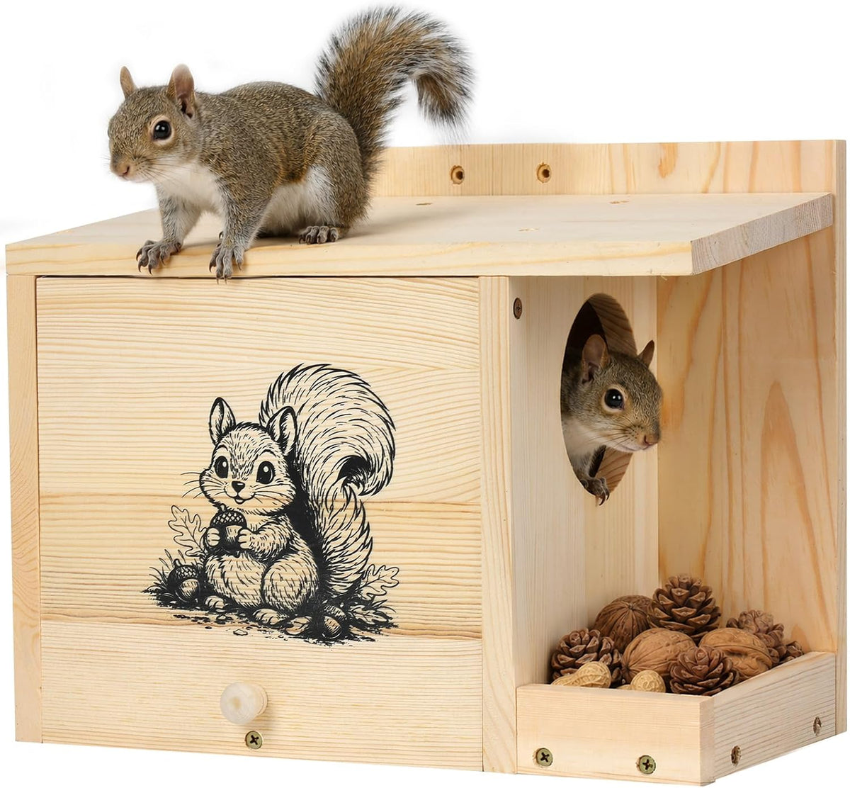 large squirrel house for outside, squirrel nesting box, main product view