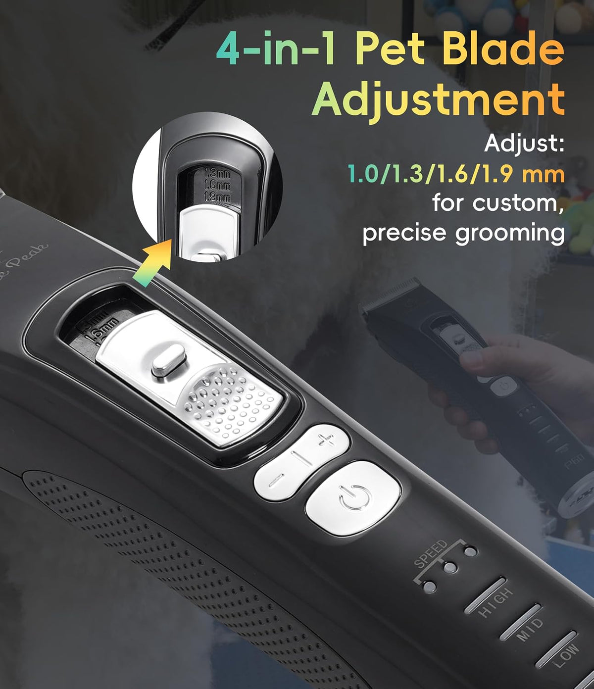 dog grooming clippers for thick heavy coats 3 showing dimensions