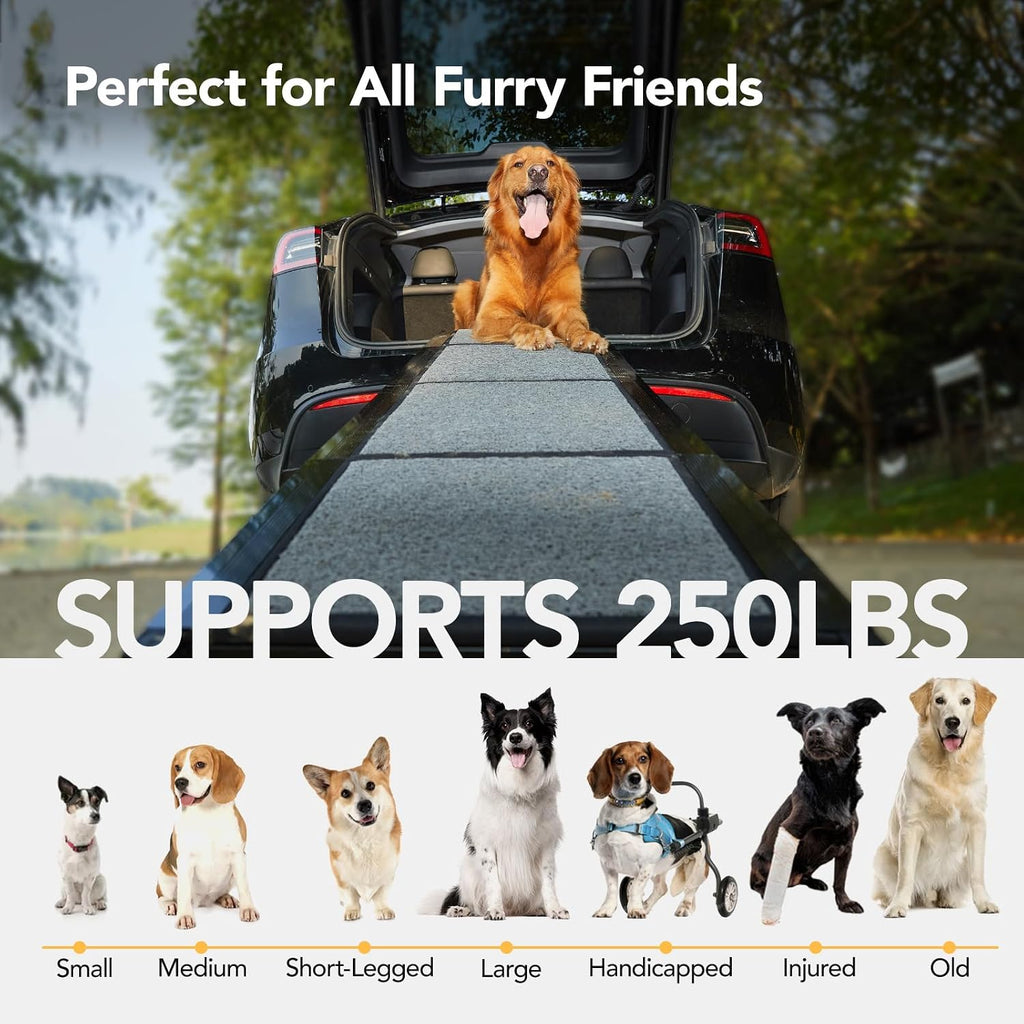 petthem dog ramp for cars, 71" l ×, package contents